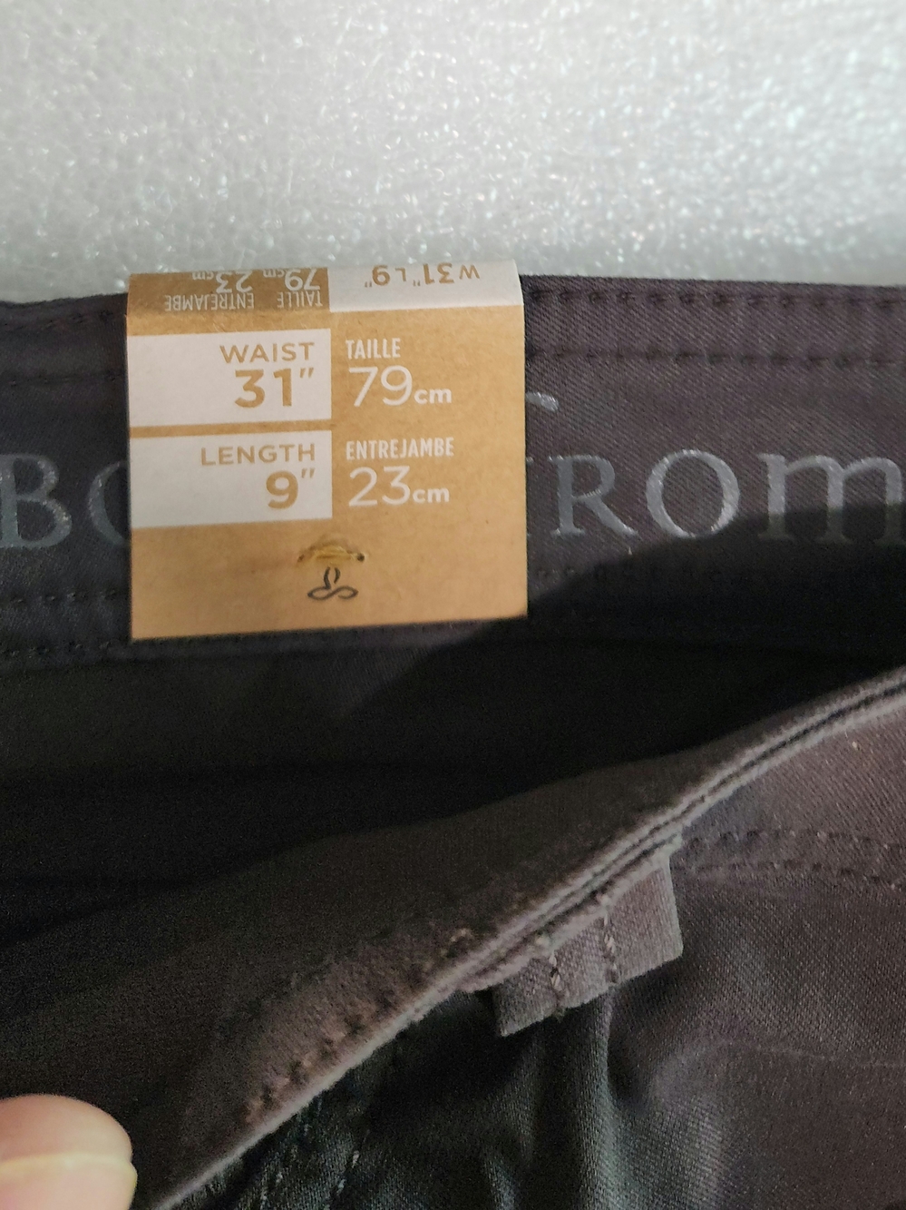 Prana Brione Mens Charcoal Grey Stretch Shorts Size 31 - Picture 3 of 8